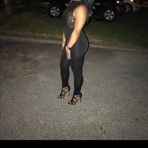 Lace top Bebe jumpsuit